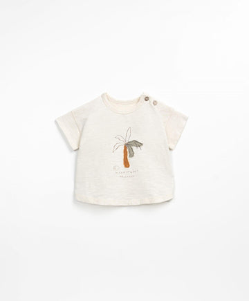 T-shirt met palmboom - Fiber